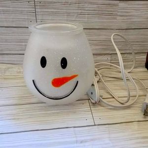 Scentsy Frosty Glow Snowman Full Size warmer retired discontinued used once